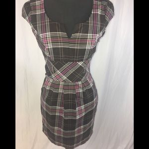 Candies plaid brown mini dress size 3